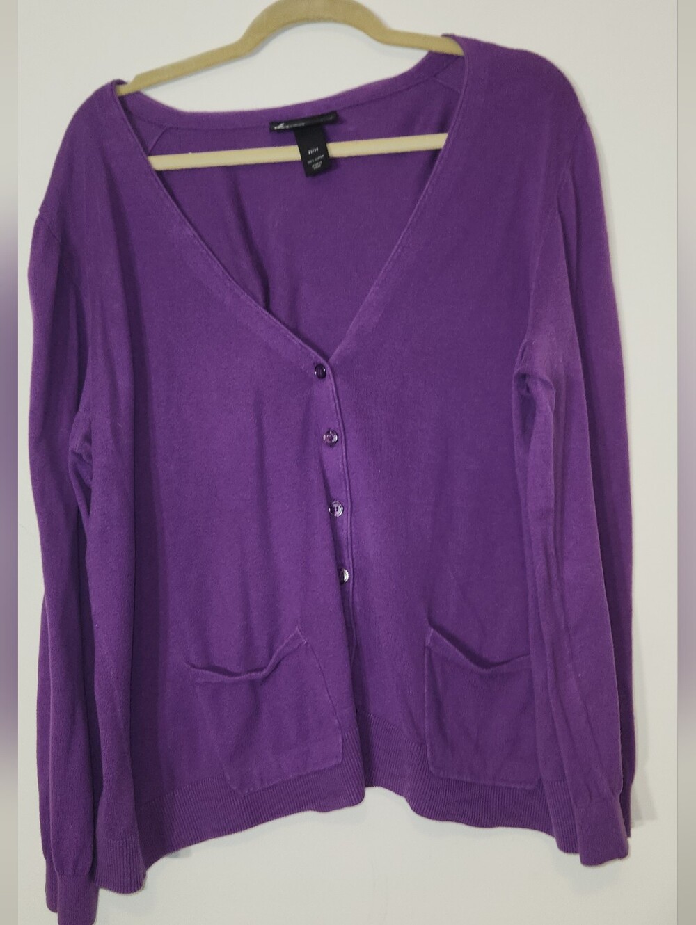 Purple💜 V-Neck Button Cardigan Sweater W/ Pockets - Lane Bryant. 22/24
